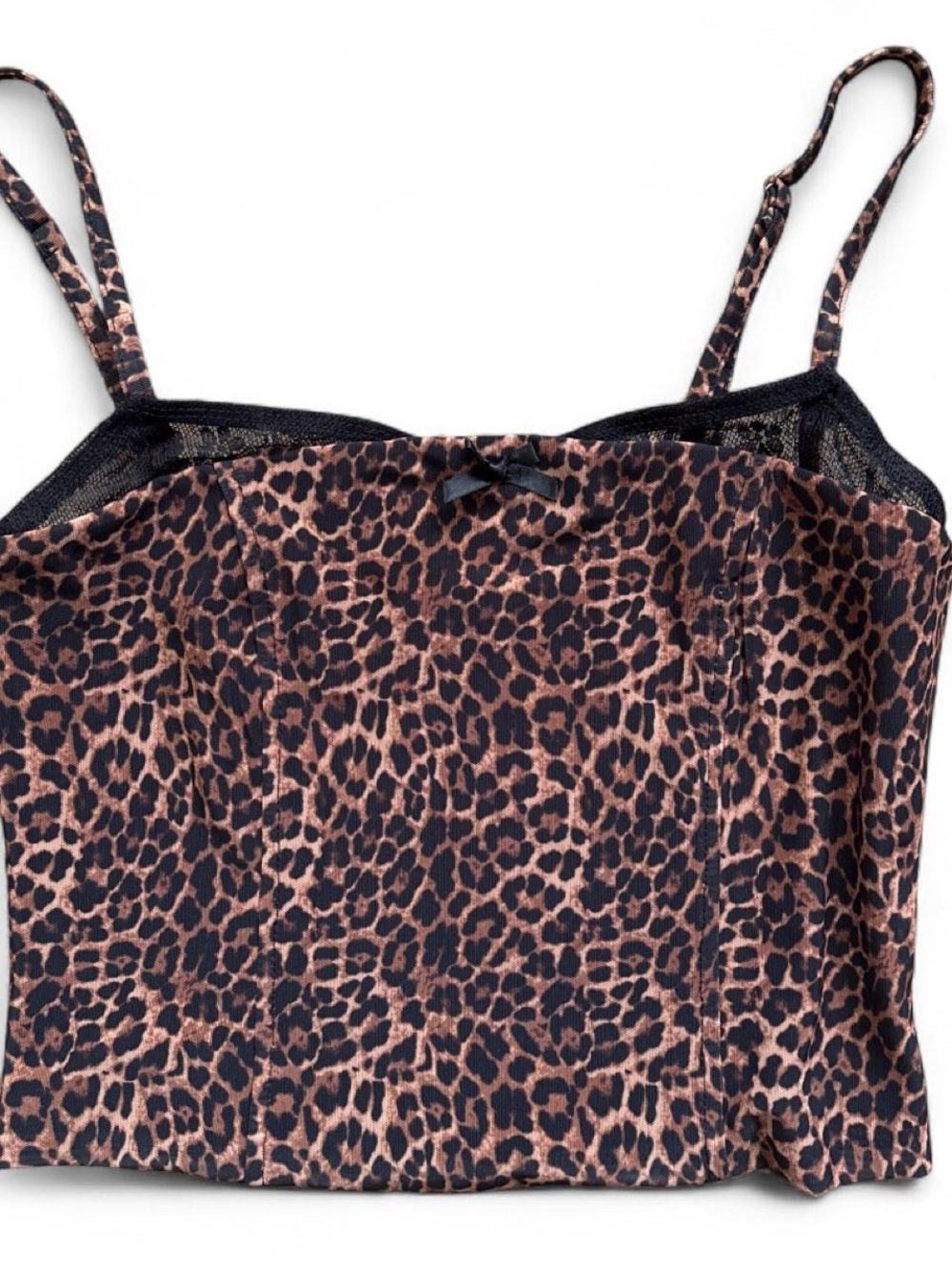 Edikted Leopard Print Two-Piece Cami Top & Mini Skirt Set - Brown/Black - Picture 3 of 5